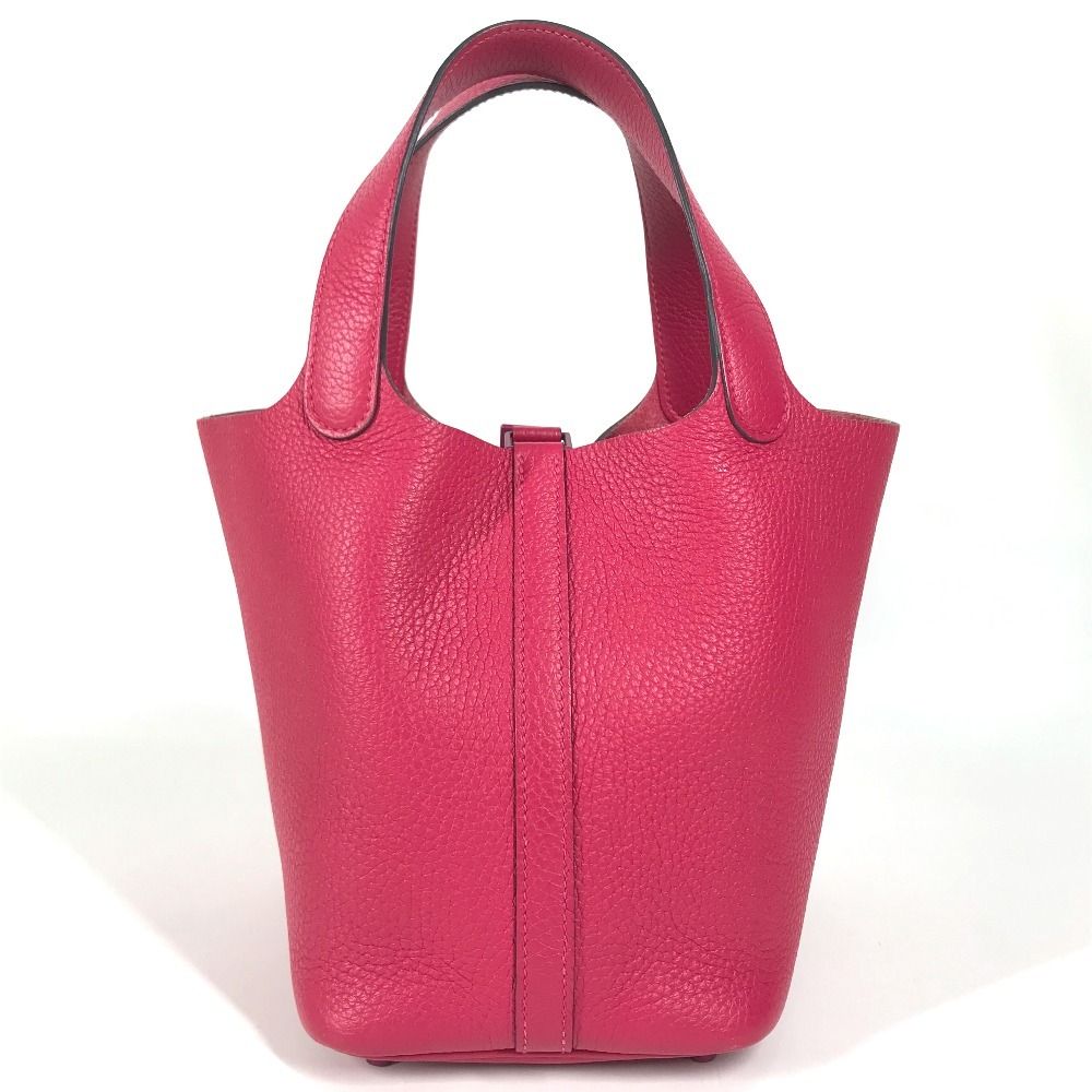Hermes Handbag Picotin Lock PM 18 PM Taurillon Clemence Rose Mexico Pink — view 2