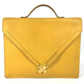 Hermes Business Bag Kelly Cross Courchevel Jaune Yellow