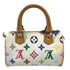 Louis Vuitton Handbag Mini Speedy Monogram Multicolor Canvas Blanc White — view 2