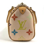 Louis Vuitton Handbag Mini Speedy Monogram Multicolor Canvas Blanc White — view 3