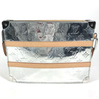 Louis Vuitton Clutch Trunk Pochette Leather Silver — view 2