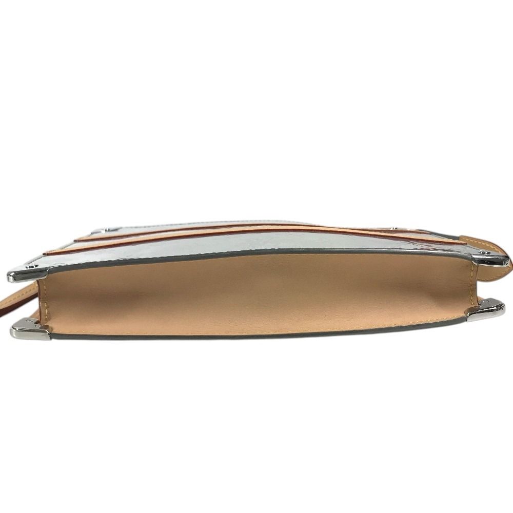 Louis Vuitton Clutch Trunk Pochette Leather Silver — view 5