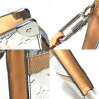 Louis Vuitton Clutch Trunk Pochette Leather Silver — view 8