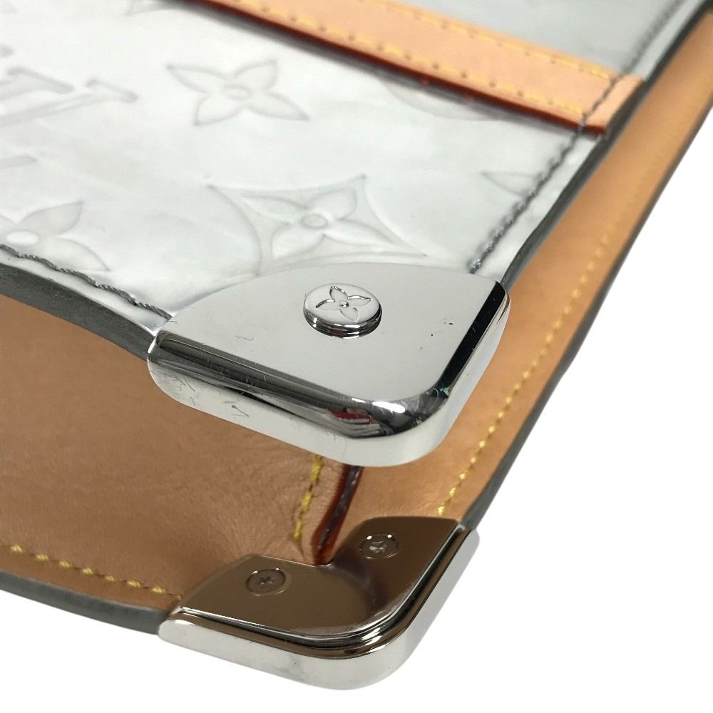 Louis Vuitton Clutch Trunk Pochette Leather Silver — view 6