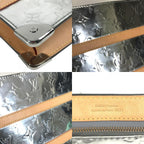 Louis Vuitton Clutch Trunk Pochette Leather Silver — view 7