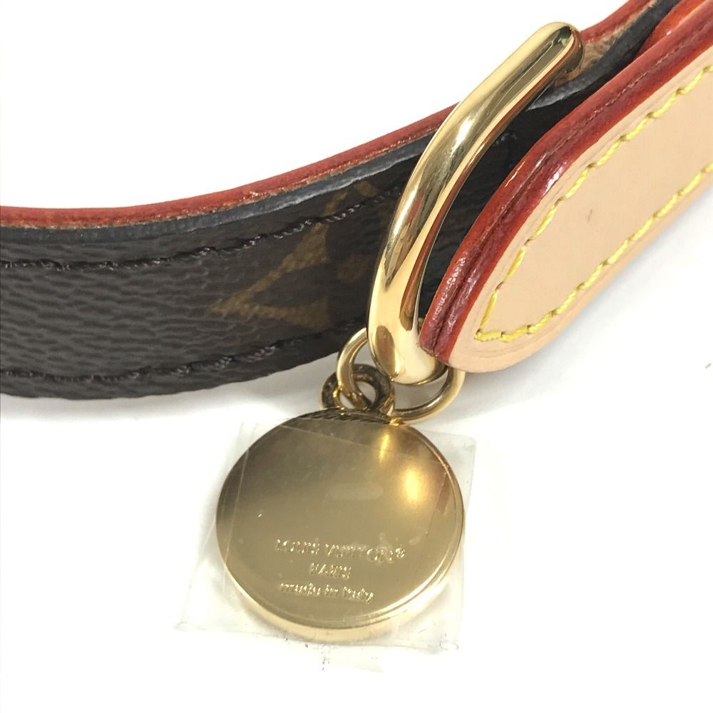 Louis Vuitton Collar Dog Color MM Monogram Canvas Brown Pet Accessory — view 4