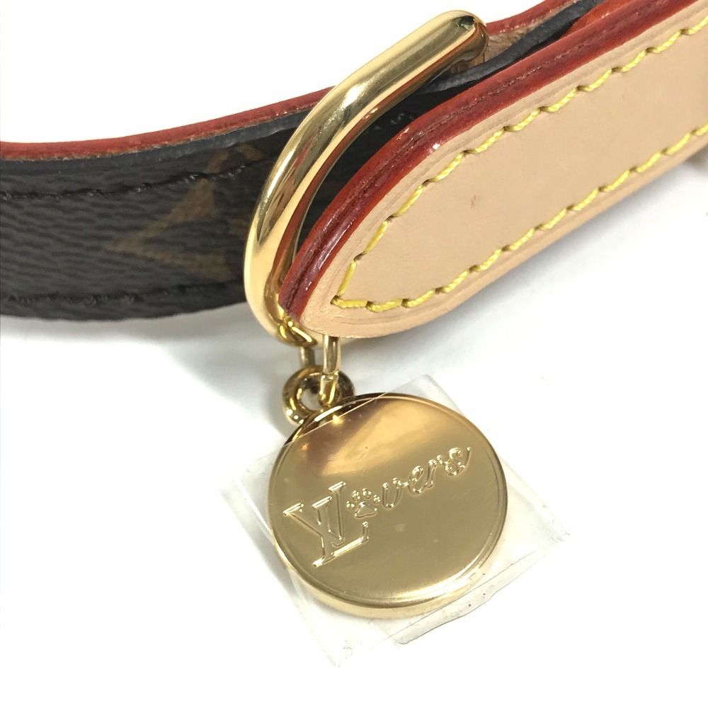 Louis Vuitton Collar Dog Color MM Monogram Canvas Brown Pet Accessory — view 3