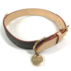 Louis Vuitton Collar Dog Color MM Monogram Canvas Brown Pet Accessory