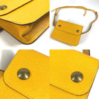 Hermes Belt Bag Pochette Green Courchevel Yellow — view 7