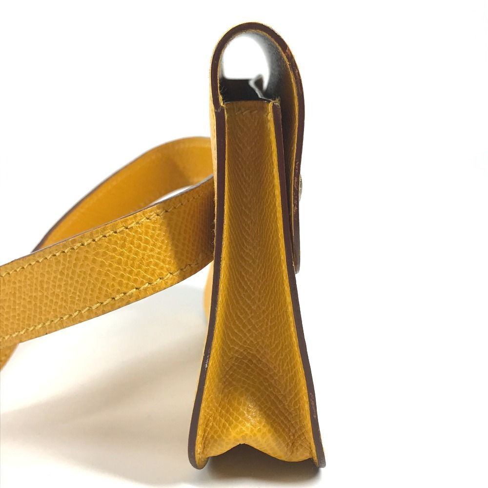 Hermes Belt Bag Pochette Green Courchevel Yellow — view 4