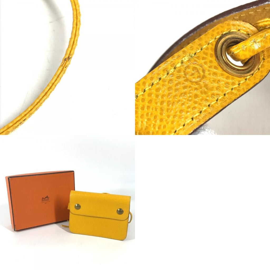Hermes Belt Bag Pochette Green Courchevel Yellow — view 9