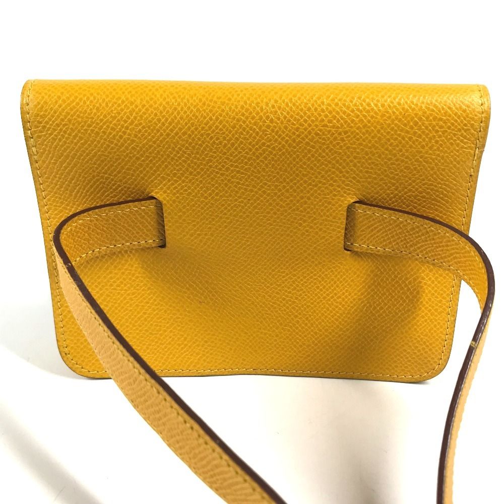 Hermes Belt Bag Pochette Green Courchevel Yellow — view 2