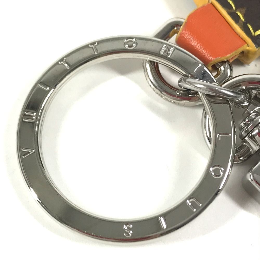 Louis Vuitton Key Holder Bag Charm LV Chameleon Leather Orange — view 8
