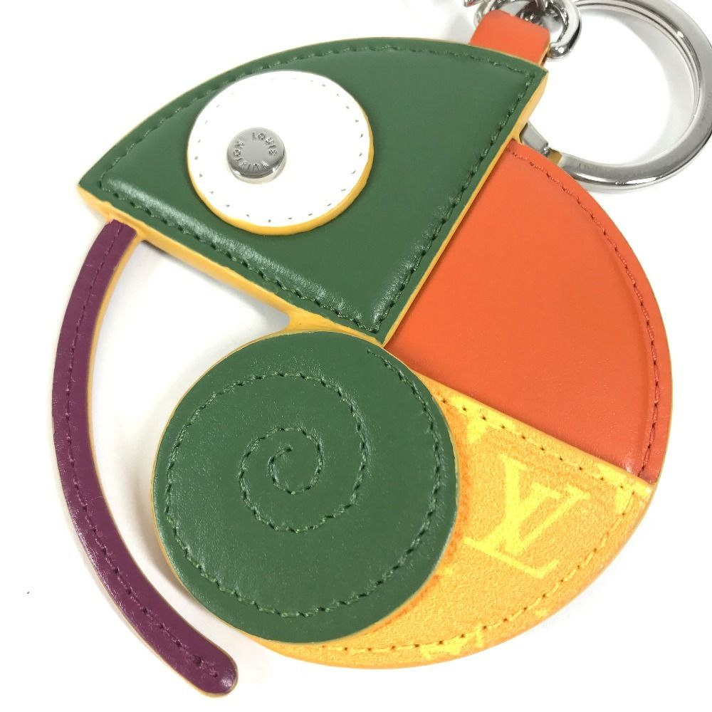 Louis Vuitton Key Holder Bag Charm LV Chameleon Leather Orange — view 2