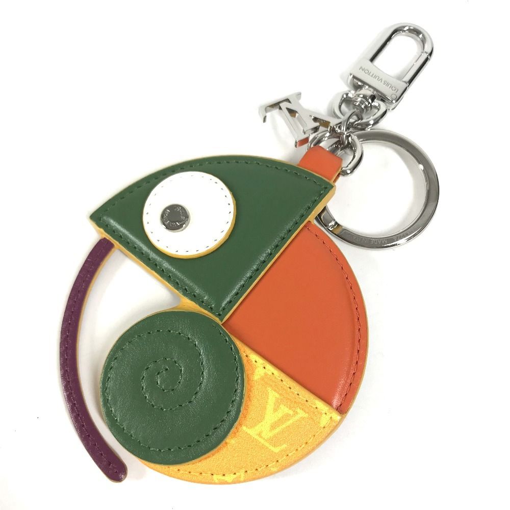 Louis Vuitton Key Holder Bag Charm LV Chameleon Leather Orange