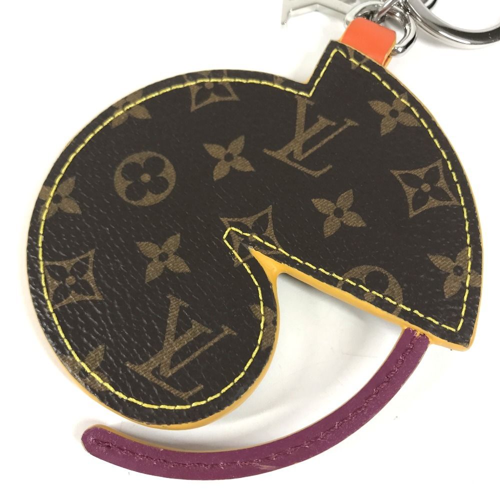 Louis Vuitton Key Holder Bag Charm LV Chameleon Leather Orange — view 3