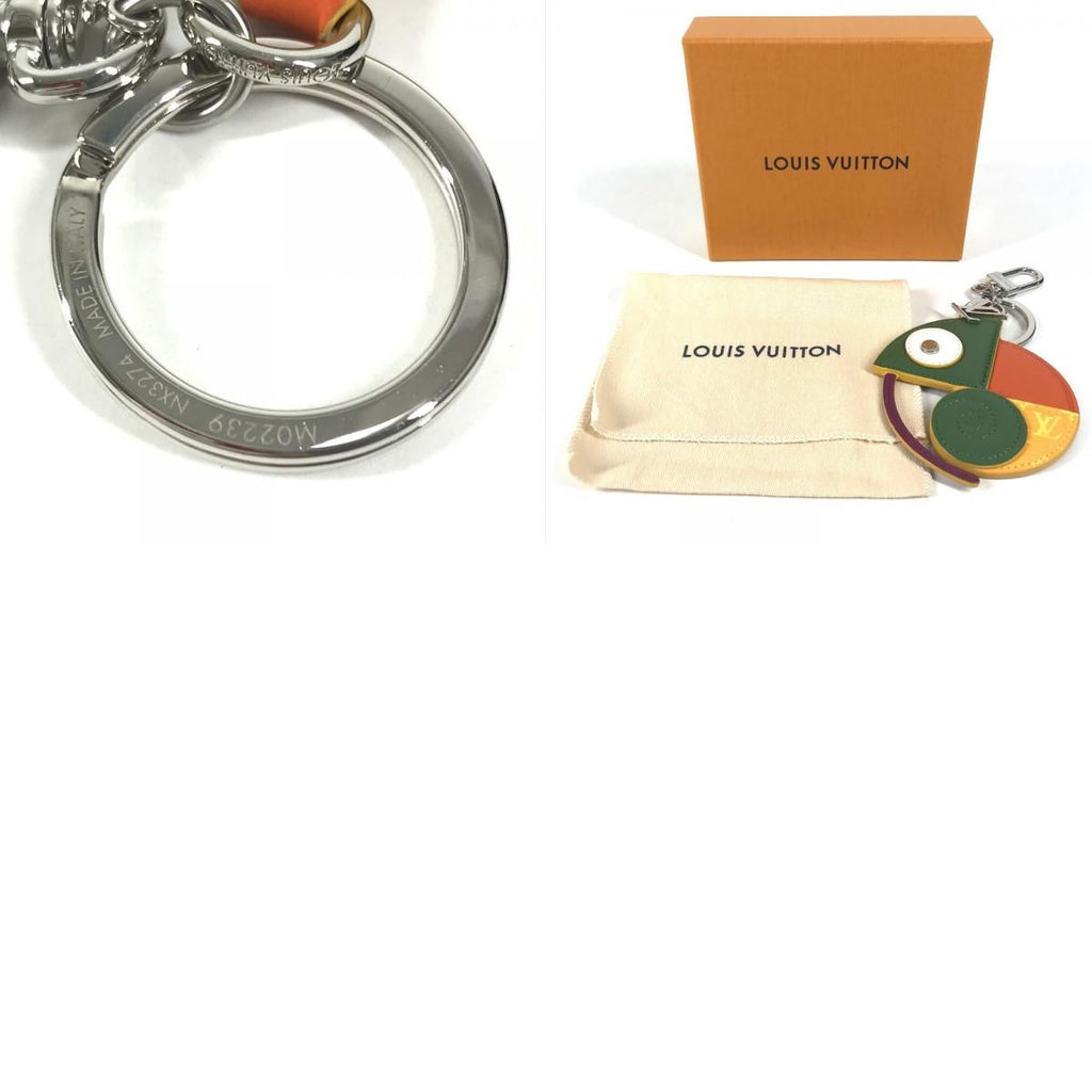Louis Vuitton Key Holder Bag Charm LV Chameleon Leather Orange — view 9