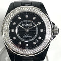 Chanel Watch Diamond Bezel Unknown Ceramic Black