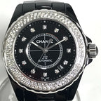 Chanel Watch Diamond Bezel Unknown Ceramic Black