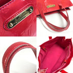 Louis Vuitton Handbag Wilshire Blue Bird Monogram Vernis Canvas Rose Pop Pink — view 8