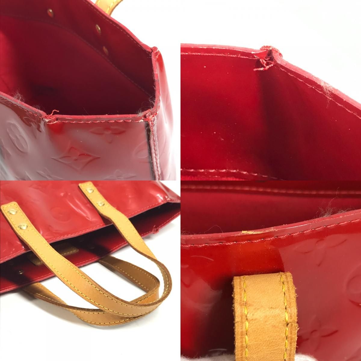 Louis Vuitton Handbag Reed PM Monogram Vernis Rouge — view 8