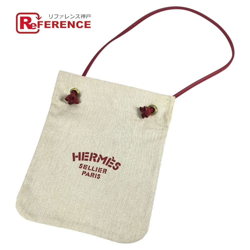 Hermes Shoulder Bag Logo Ali Nu PM Cotton