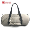 Chanel Boston Bag Logo Nylon Gray
