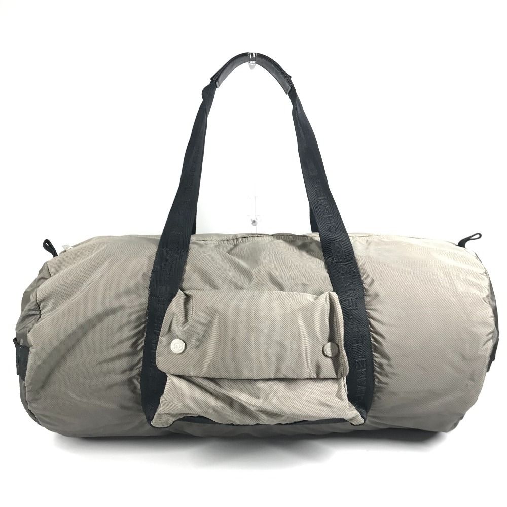 Chanel Boston Bag Logo Nylon Gray — view 2