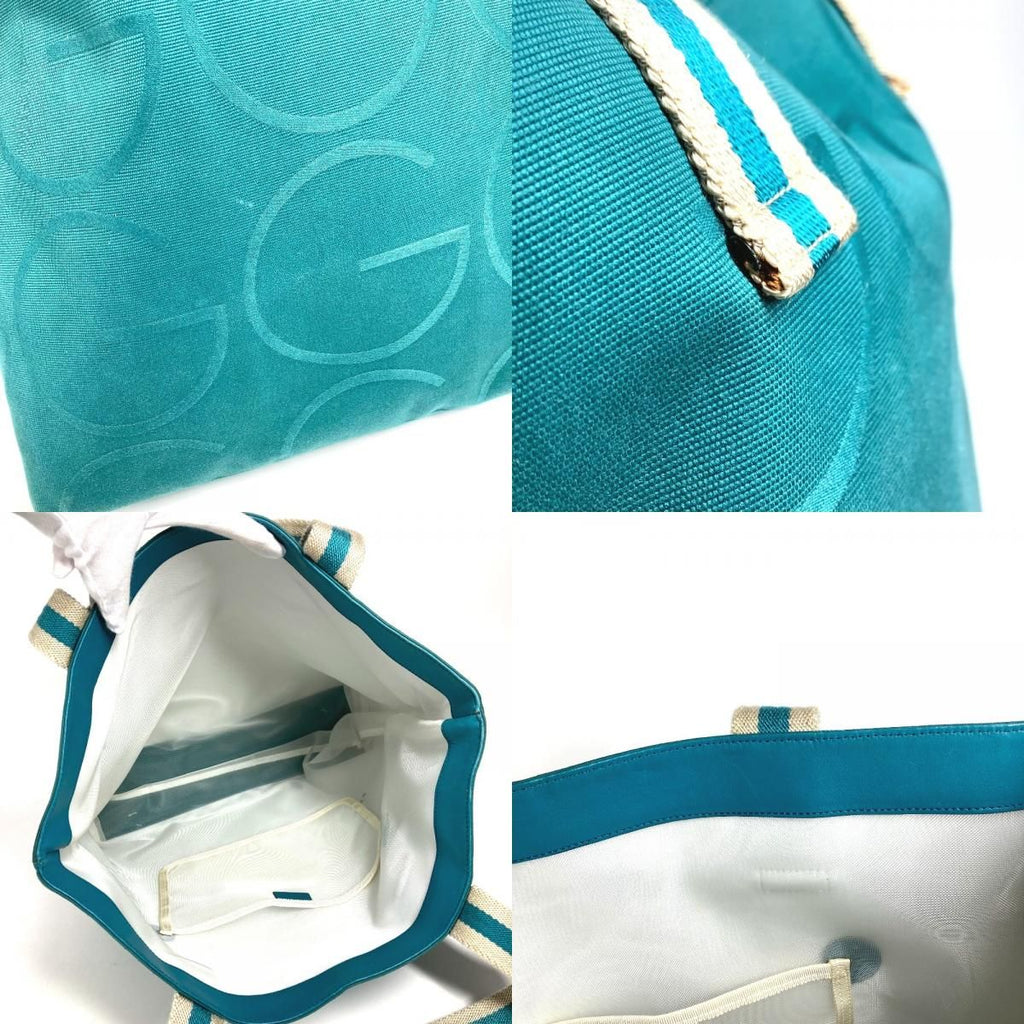Gucci Shoulder Bag Big Logo Canvas Green — view 9