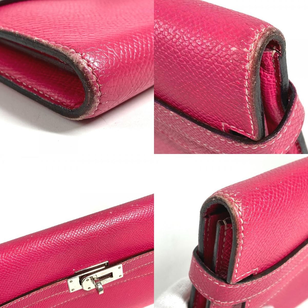 Hermes Wallet Kelly Epsom Rose Tyrian Pink — view 7