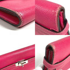 Hermes Wallet Kelly Epsom Rose Tyrian Pink — view 7
