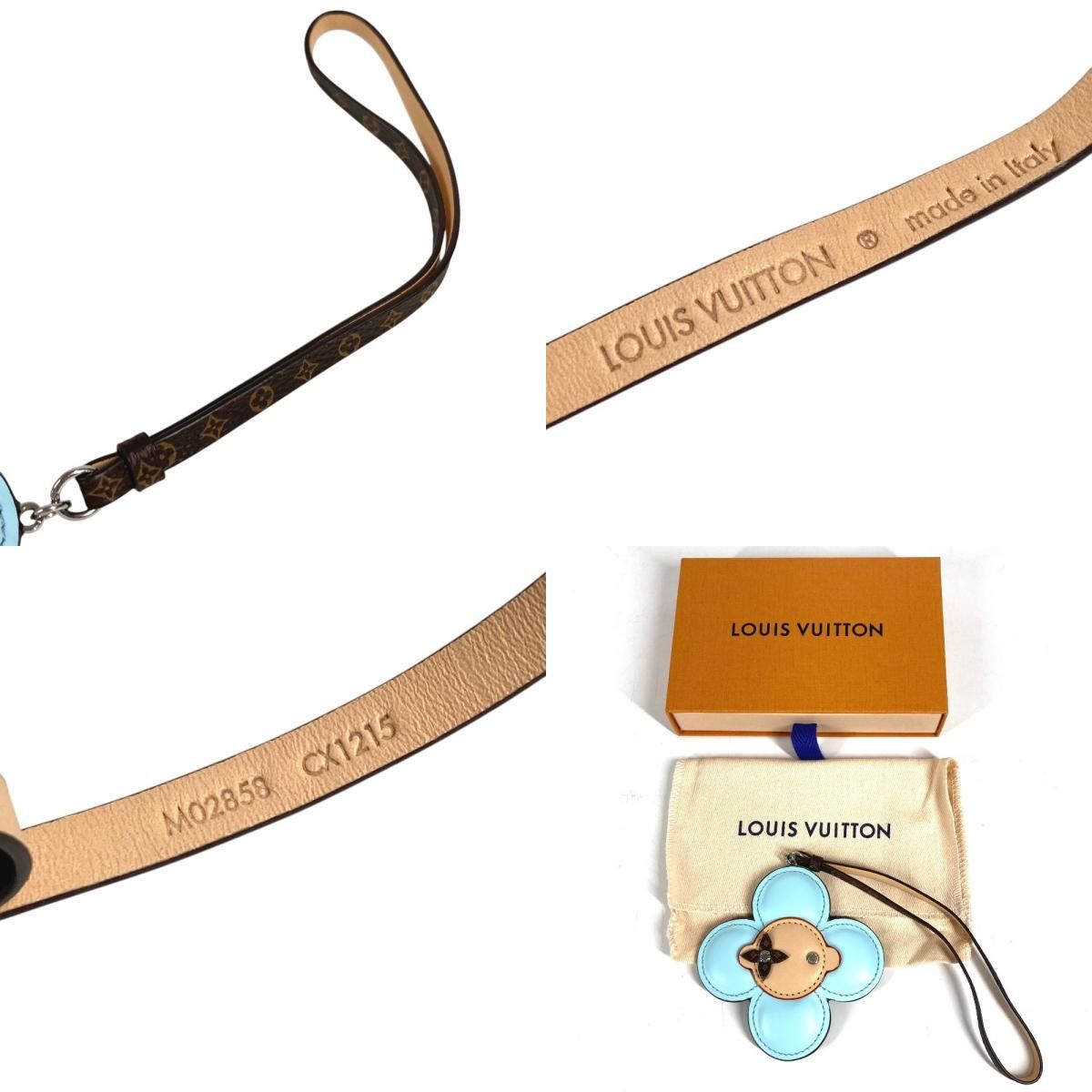 Louis Vuitton Bag Charm Vivienne Strap Monogram Canvas Blue — view 9