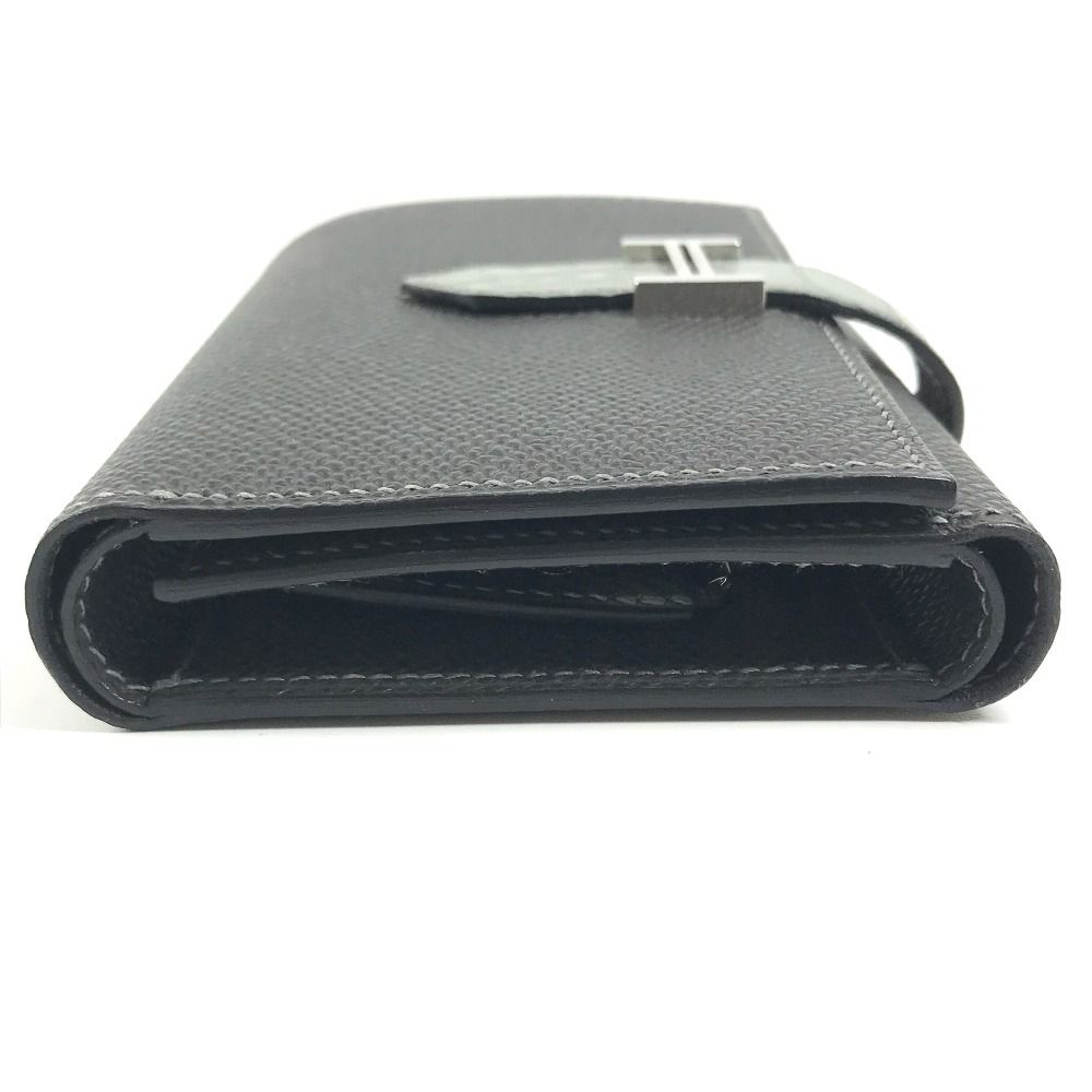 Hermes Trifold Wallet Bearn Combination Epsom Graphite Grineve Gray — view 3