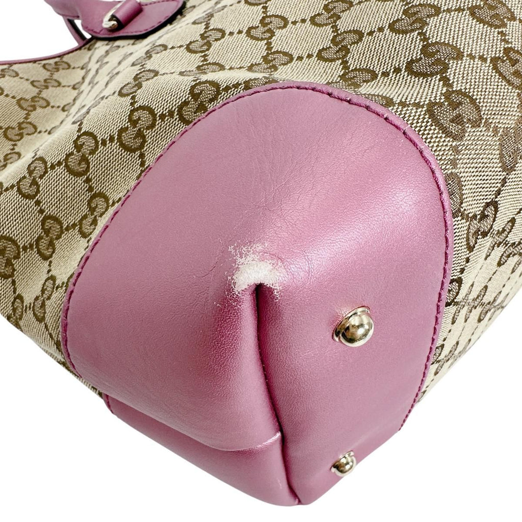 Gucci Supreme Open Tote GG Brown Pink — view 8