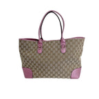 Gucci Supreme Open Tote GG Brown Pink — view 3