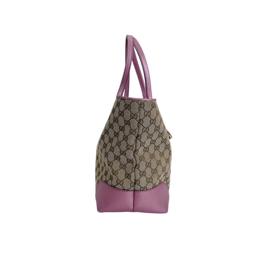 Gucci Supreme Open Tote GG Brown Pink — view 4