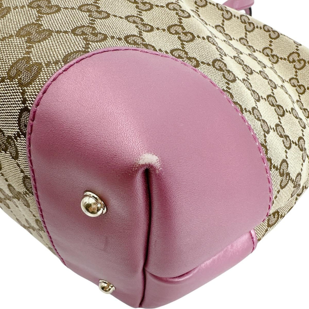 Gucci Supreme Open Tote GG Brown Pink — view 6