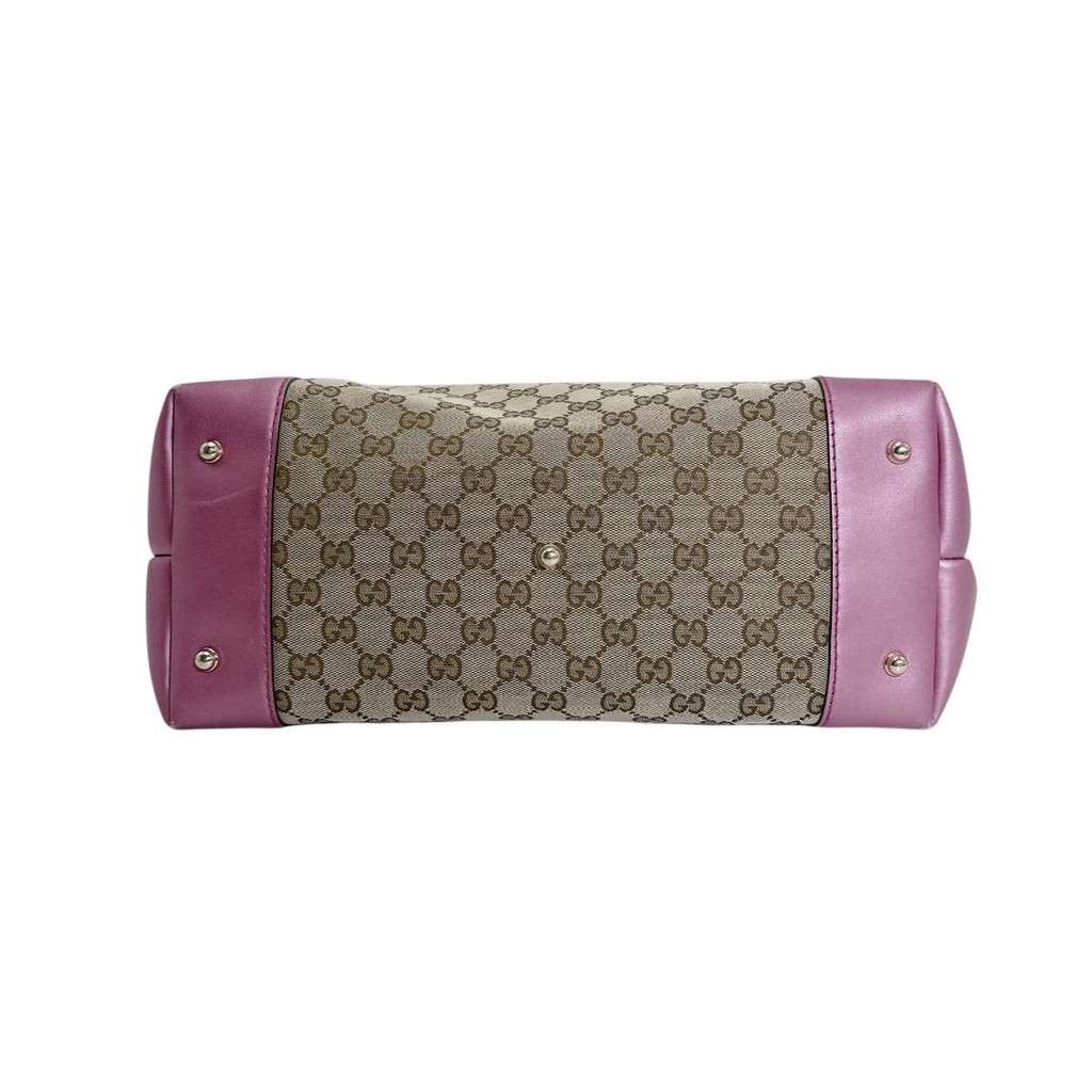Gucci Supreme Open Tote GG Brown Pink — view 5