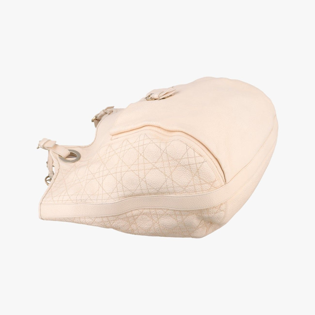 Dior Cannage Beige Leather Handbag — view 5