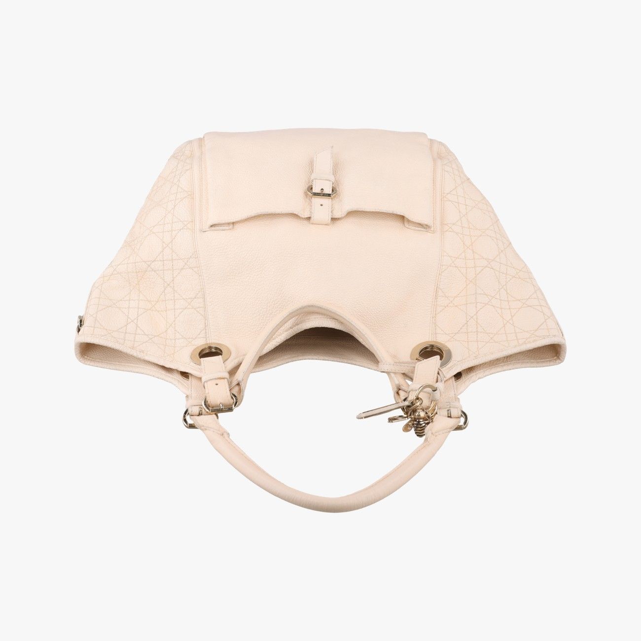 Dior Cannage Beige Leather Handbag — view 8