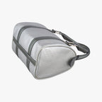 Dior Zucca Pattern Zucchino Glitter Logo Silver Gray Leather PZ Handbag — view 4