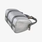 Dior Zucca Pattern Zucchino Glitter Logo Silver Gray Leather PZ Handbag — view 6