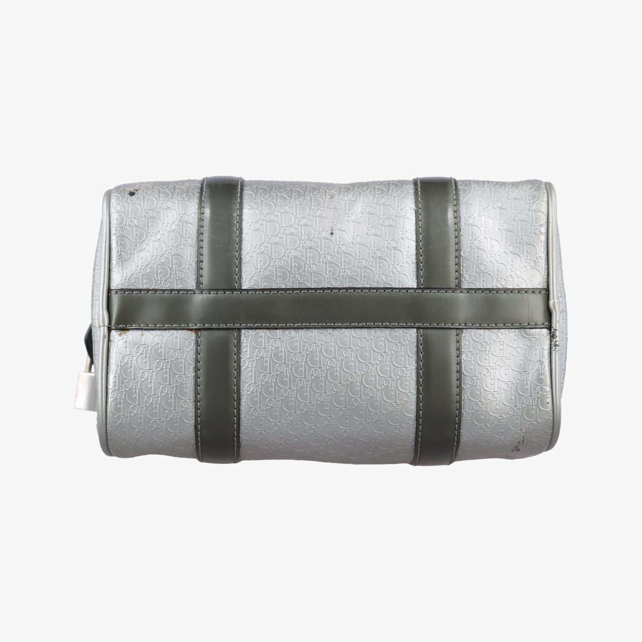 Dior Zucca Pattern Zucchino Glitter Logo Silver Gray Leather PZ Handbag — view 3