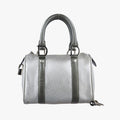 Dior Zucca Pattern Zucchino Glitter Logo Silver Gray Leather PZ Handbag