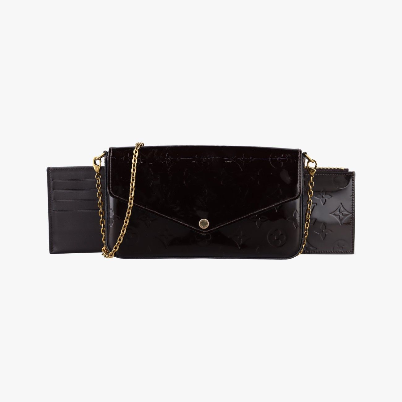 Louis Vuitton Pochette Felice Amarante Vernis Shoulder
