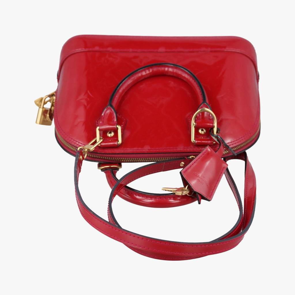 Louis Vuitton Alma BB Pomme D'amour Monogram Vernis Handbag — view 8
