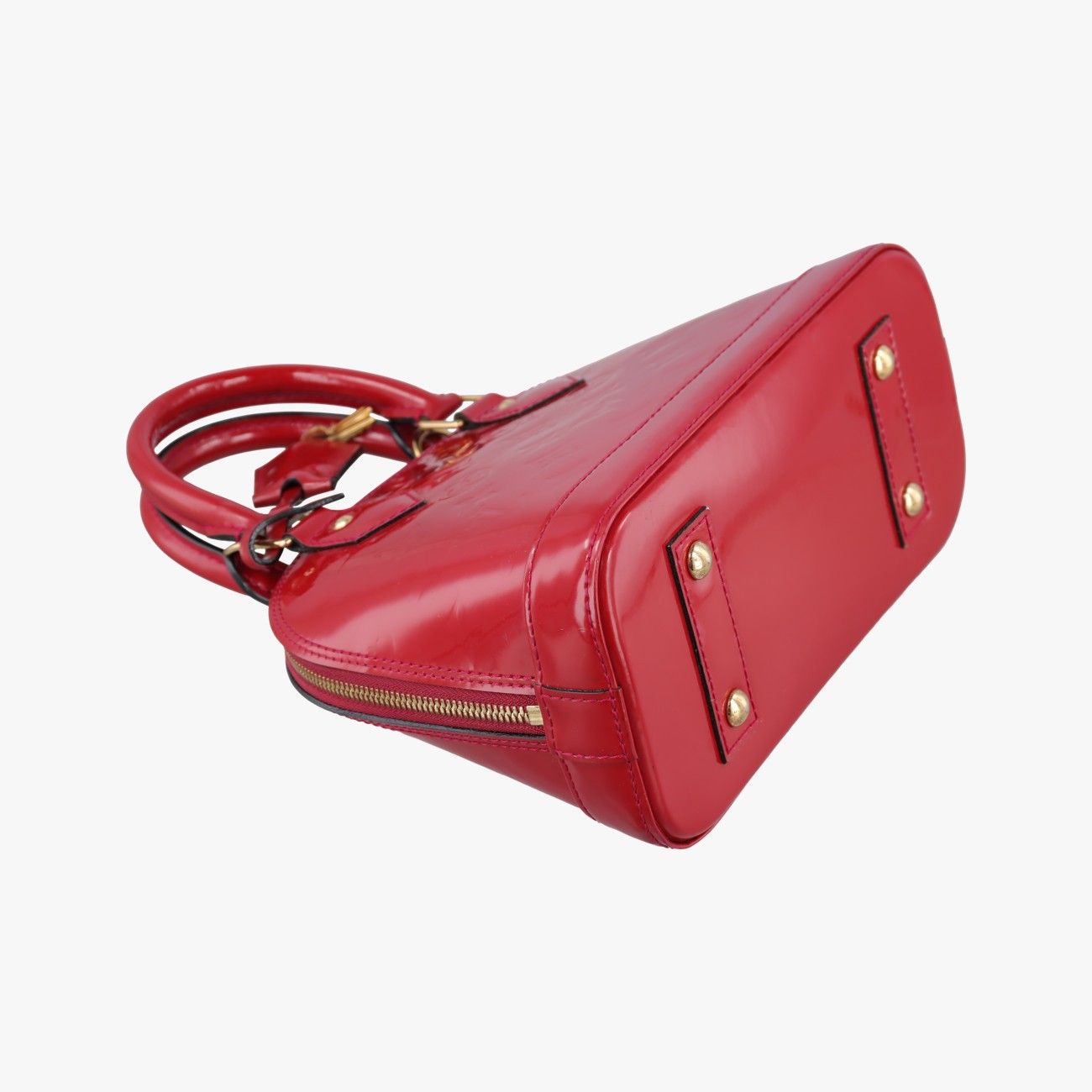 Louis Vuitton Alma BB Pomme D'amour Monogram Vernis Handbag — view 5