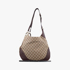 Gucci Charlotte Beige Bordeaux Canvas Leather Shoulder — view 2