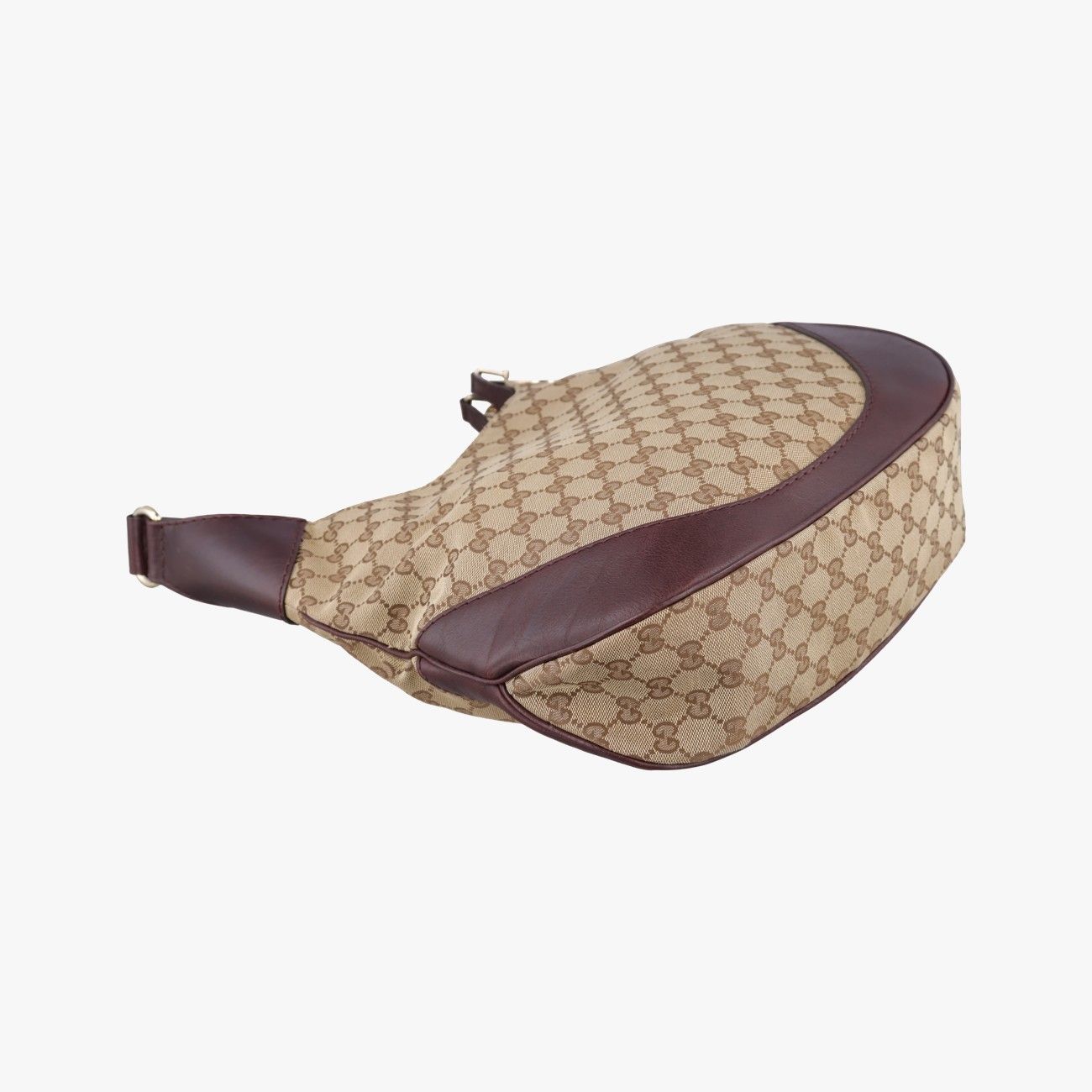 Gucci Charlotte Beige Bordeaux Canvas Leather Shoulder — view 5