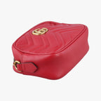 Gucci GG Marmont Red Leather Shoulder — view 5
